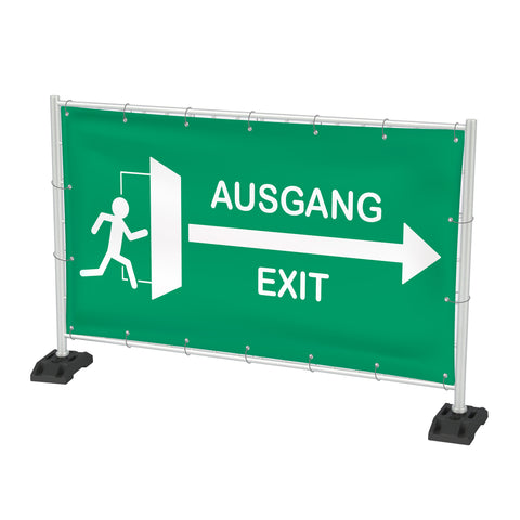 Bauzaunbanner "Exit"