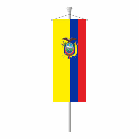 Ecuador mit Wappen Bannerfahne