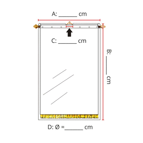 Klarsichthülle Banner am Querstab Sonderanfertigung