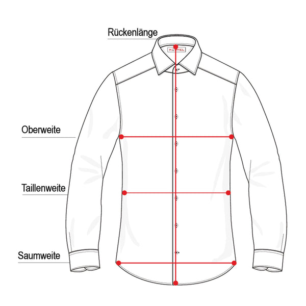 Diensthemd Slim Fit Langarm