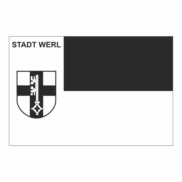 Werl, Stadt Fahne / Flagge