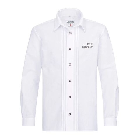 Durchgeknöpftes Trachtenhemd für Kinder, passendes Modell für Damen und Herren erhältlich