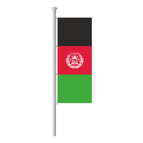 Afghanistan Hissfahne im Hochformat