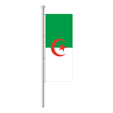 Algerien Hissfahne im Hochformat