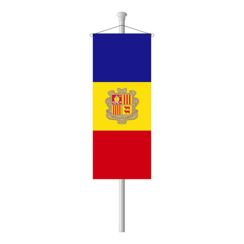 Andorra mit Wappen Bannerfahne