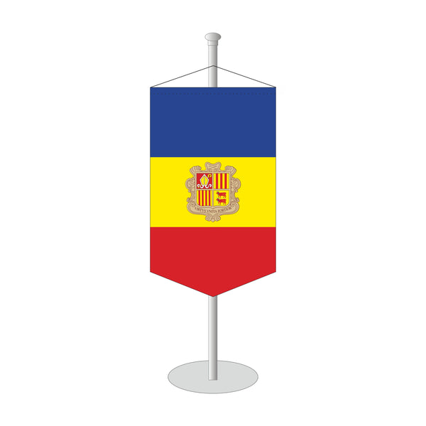 Andorra mit Wappen Tischbanner