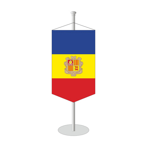 Andorra mit Wappen Tischbanner