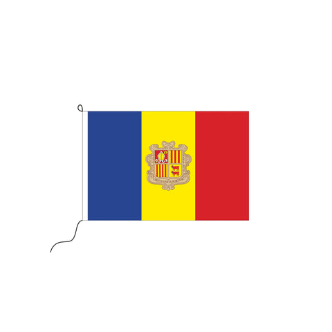 Andorra mit Wappen Kleinfahne