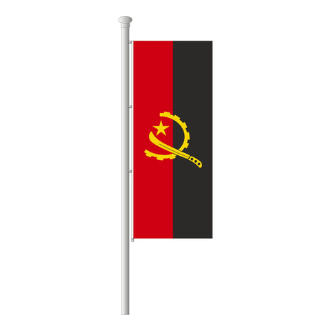 Angola Hissfahne im Hochformat