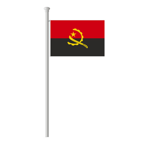 Angola Flagge Querformat