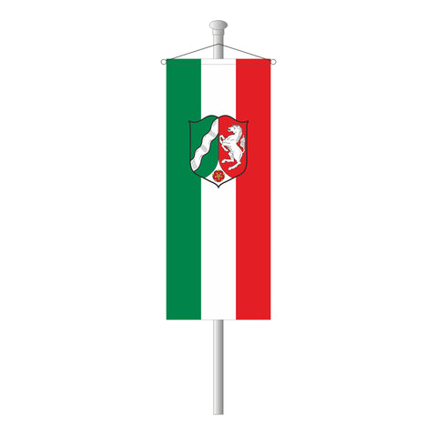 Nordrhein-Westfalen mit Wappen Bannerfahne