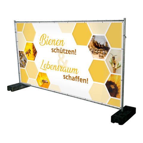 Bauzaunbanner "Bienen retten"