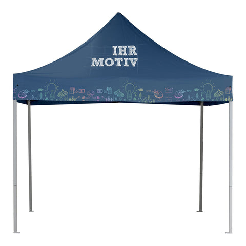 Bedrucktes Faltzelt