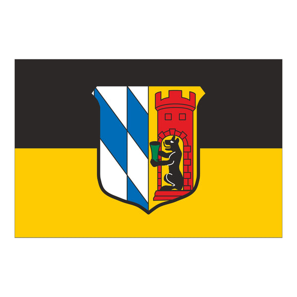 Wappen des Marktes Beratshausen auf der Fahne