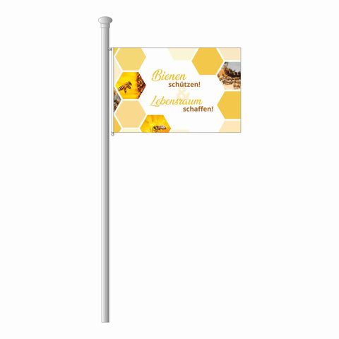 Hissflagge im Querformat "Bienen retten"