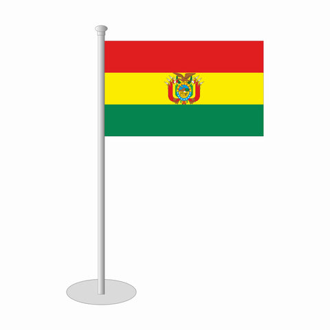 Bolivien mit Wappen Tischfähnchen