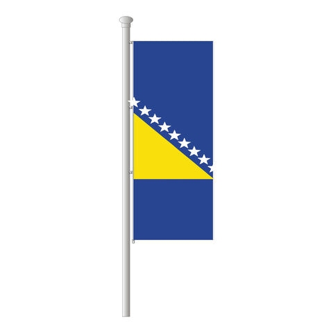 Bosnien-Herzegowina Hissfahne im Hochformat