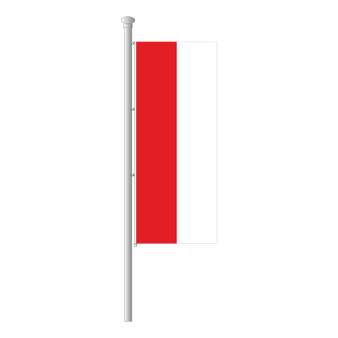 Brandenburg ohne Wappen Hissfahne im Hochformat