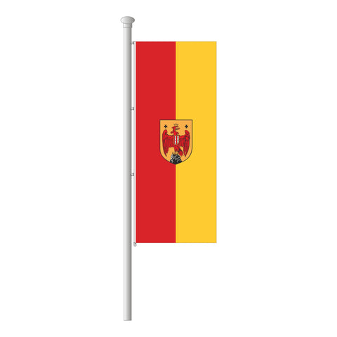 Burgenland mit Wappen Hissfahne im Hochformat