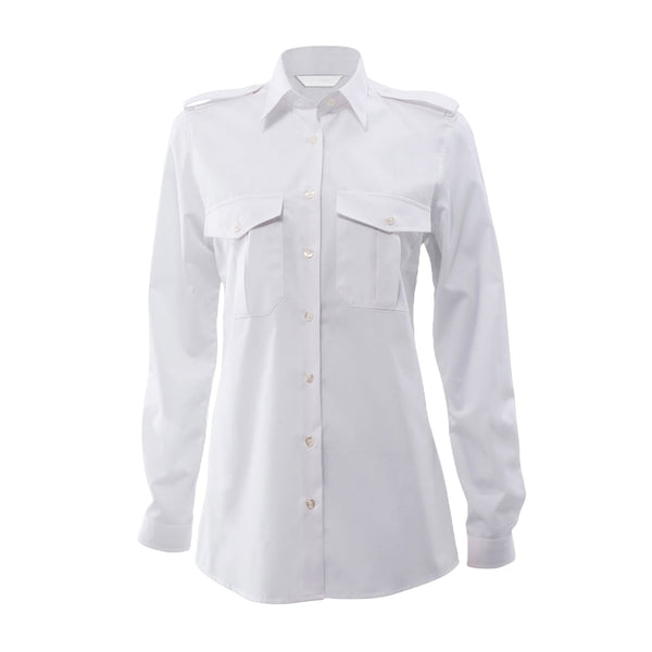 Weiße Pilotenbluse