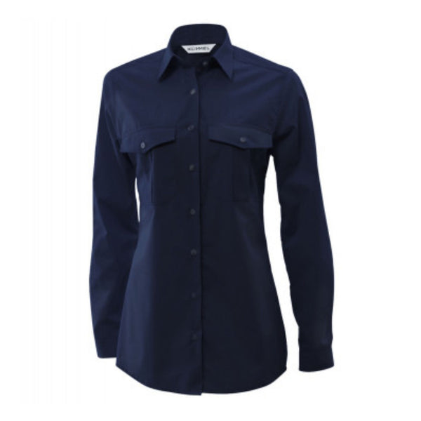 Langärmelige Dienstlbluse in Dunkelblau
