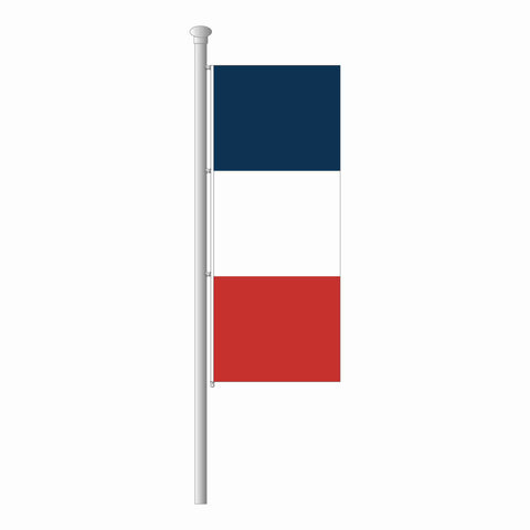 Frankreich Hissfahne im Hochformat