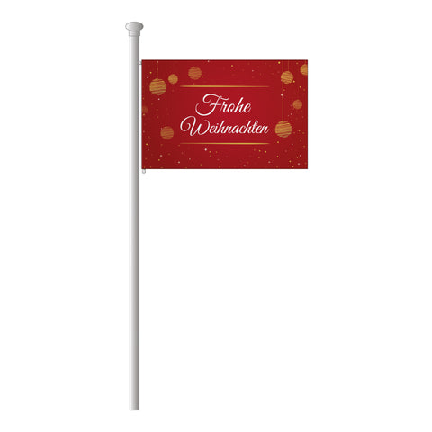 Hissflagge im Querformat "Frohe Weihnachten"