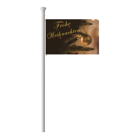 Hissflagge im Querformat "Frohe Weihnachten" Weihnachtsbaum