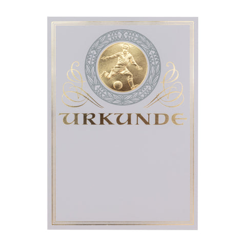 Urkunde Goldfolie Fußballmotiv