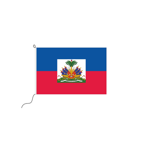 Haiti mit Wappen Kleinfahne