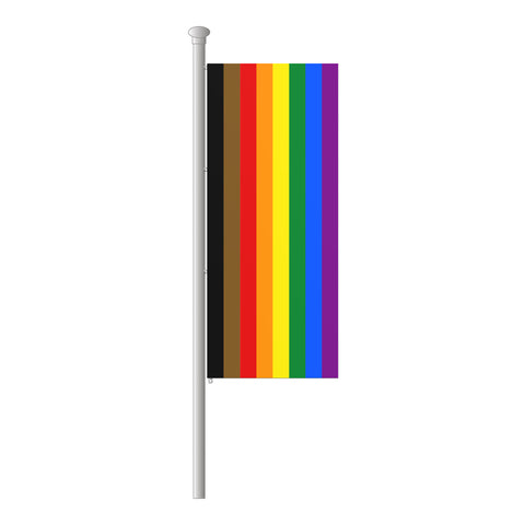 People of Colour Hissfahne im Hochformat