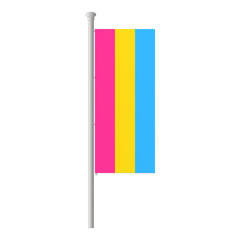 Pansexuell Hissfahne im Hochformat