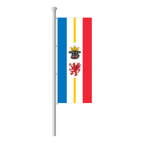 Mecklenburg-Vorpommern Hissfahne im Hochformat
