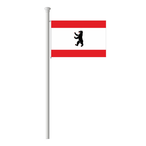 Berlin mit Wappen Flagge Querformat