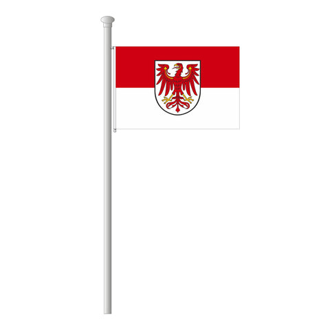 Brandenburg mit Wappen Flagge Querformat