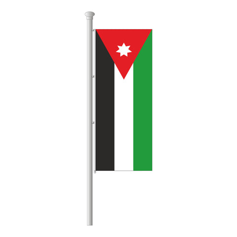 Jordanien Hissfahne im Hochformat