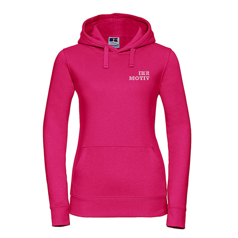 Besticktes Kaputzensweatshirt mit aufgesetzter Kängurutasche