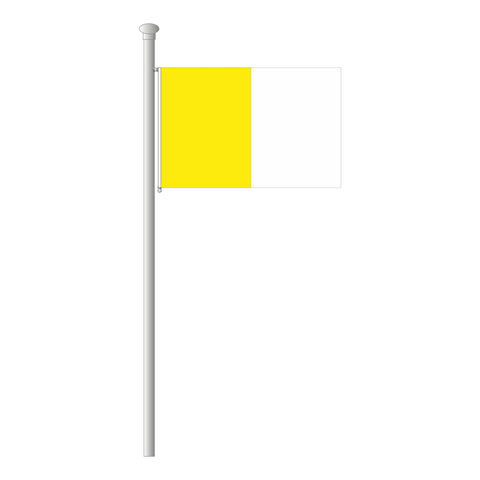 Kirchenfahne gelb-weiß im Querformat