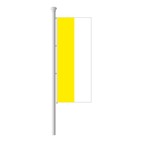 Kirchenfahne gelb-weiß Hissfahne im Hochformat