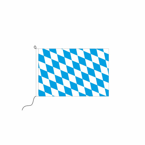 Kleinfahne Bayern, bayerische Raute (weiß/blau)