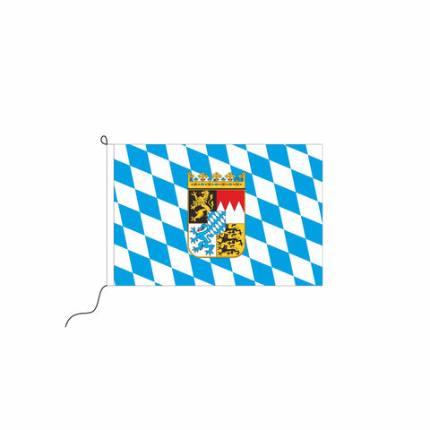 Kleinfahne Bayern, bayerische Raute mit Wappen