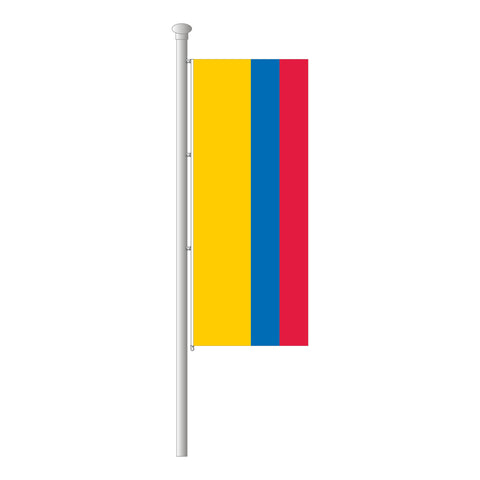 Kolumbien Hissfahne im Hochformat