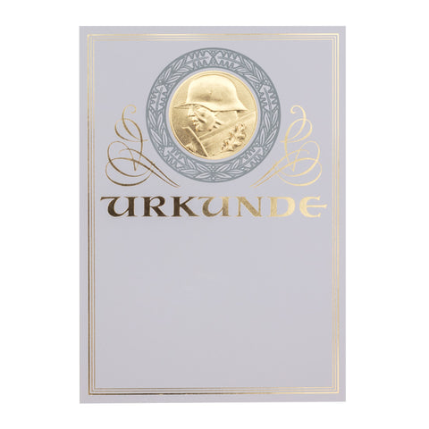 Urkunde Goldfolie Soldatenmotiv