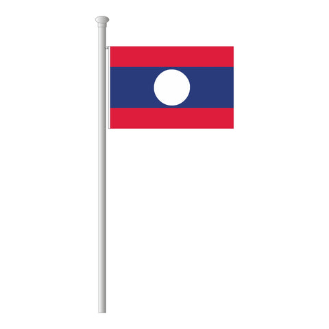 Laos Flagge Querformat