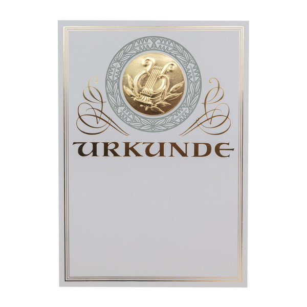 Urkunde Goldfolie Musikverein/Lyra