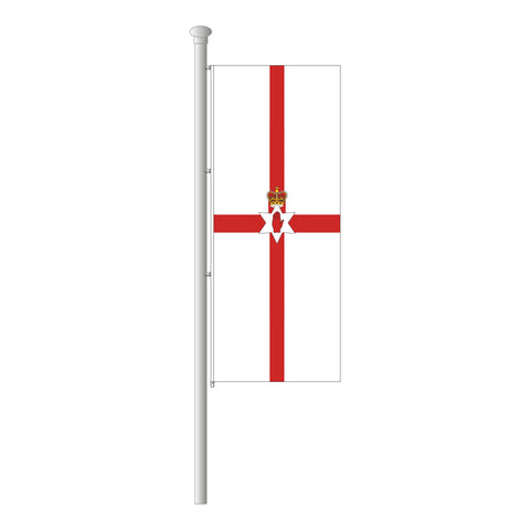 Nord-Irland Hissfahne im Hochformat