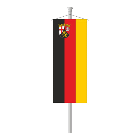 Rheinland-Pfalz mit Wappen Bannerfahne