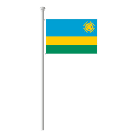 Ruanda Flagge Querformat