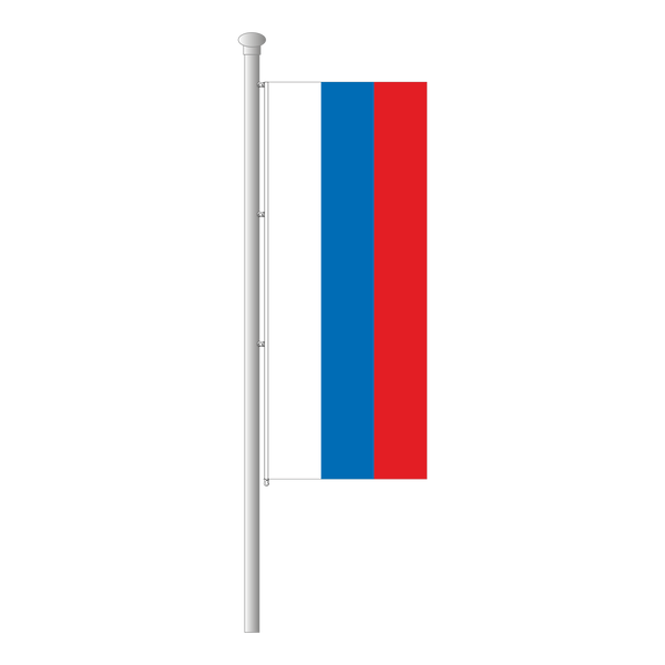 Russland Hissfahne im Hochformat