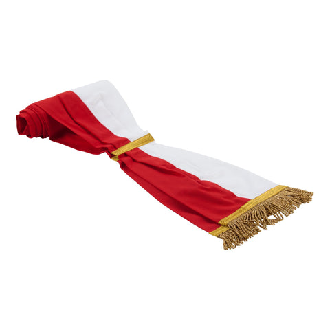 Schulterschärpe Baumwolle rot/weiß